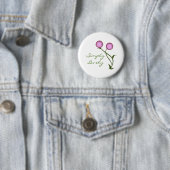 Lovely Blooms Button, lavender Ronde Button 5,7 Cm (In situ)