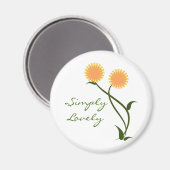 Lovely Blooms Magnet, Oranje Magneet (Voorkant / Achterkant)