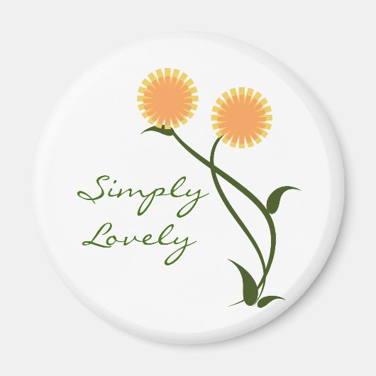 Lovely Blooms Magnet, Oranje Magneet (Voorkant)