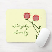 Lovely Blooms Mousepad, Red Muismat (Met muis)