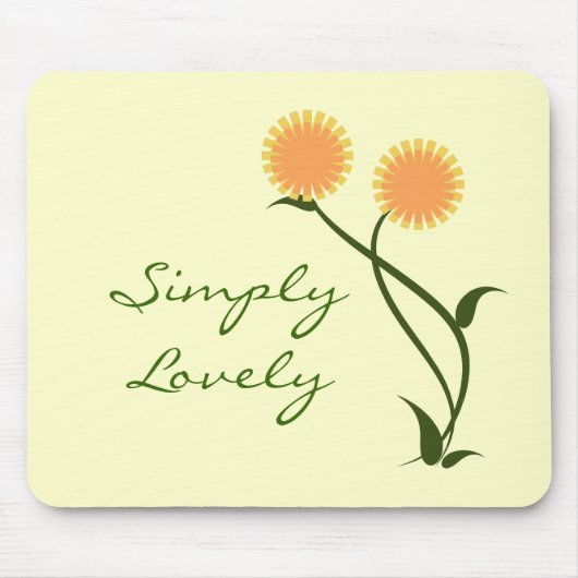 Lovely Blooms Mousepad, Sinaasappel Muismat (Voorkant)