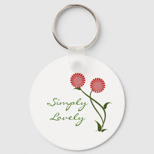 Lovely Blooms Sleutelhanger, rood Sleutelhanger