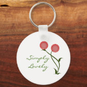 Lovely Blooms Sleutelhanger, rood Sleutelhanger (Voorkant)