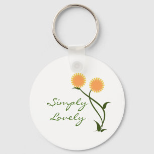 Lovely Blooms Sleutelhanger, Sinaasappel Sleutelhanger