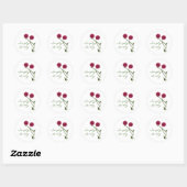 Lovely Blooms Stickers, Fuchsia Ronde Sticker (Vel)