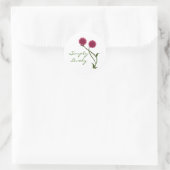 Lovely Blooms Stickers, Fuchsia Ronde Sticker (Tas)