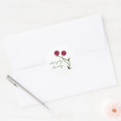 Lovely Blooms Stickers, Fuchsia Ronde Sticker (Envelop)