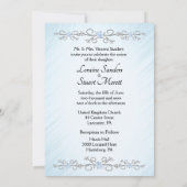 Lovely Blue Bicycle Theme Weddenschap Kaart (Achterkant)