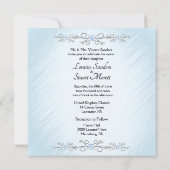 Lovely Blue Bicycle Theme Weddenschap Kaart (Achterkant)