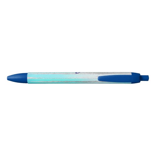 Lovely Blue en Silver Zwarte Inkt Pen (Achterkant)