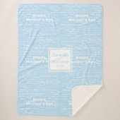 Lovely Blue Lettering Mother’s Day Gift for Mom  Sherpa Deken (Voorkant)