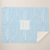 Lovely Blue Lettering Mother’s Day Gift for Mom  Sherpa Deken (Voorkant (horizontaal))
