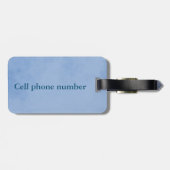 Lovely Blue Mr en Mrs Parchment Bagagelabel (Achterkant horizontaal)