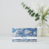 Lovely Blue Sky Clouds Trendy Spiritueel Elegant Visitekaartje (Staand voorkant)