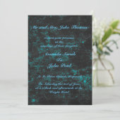 Lovely Blue Wedding Invitations Kaart (Staand voorkant)