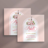 Lovely blush and gold petals prosecco guest book gastenboek