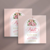Lovely blush and gold petals prosecco guest book gastenboek