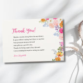 Lovely Bohemian Meadow Bridal Shower Bedankkaart