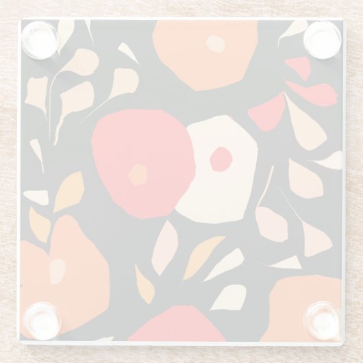 Lovely botanical Coaster Glazen Onderzetter (Achterkant)