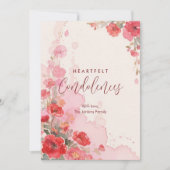 Lovely Botanical Colorful Soft Red Shades Sympathy (Voorkant)
