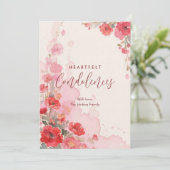 Lovely Botanical Colorful Soft Red Shades Sympathy (Staand voorkant)