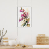 Lovely Bougainvillea Waterverf Poster (Keuken)