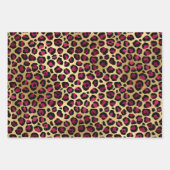 Lovely Bourgogne en Gold Leopard Print Inpakpapier Vel (Voorkant 3)