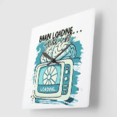 lovely brainloading design vierkante klok (Hoek)