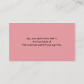 Lovely Brown Haire Lady 3- Fantasy Visitekaartjes (Achterkant)