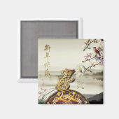 Lovely bucolic scene Chines Rat Year 2020 S Magnet (Voorkant / Achterkant)
