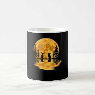 Lovely Bunny Rabbit Rabbits Moon Night Sky Koffiemok