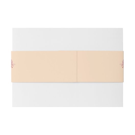 Lovely Burgundy and Pach Waterverf Flower Uitnodigingen Wikkel (Achterkant Voorbeeld)