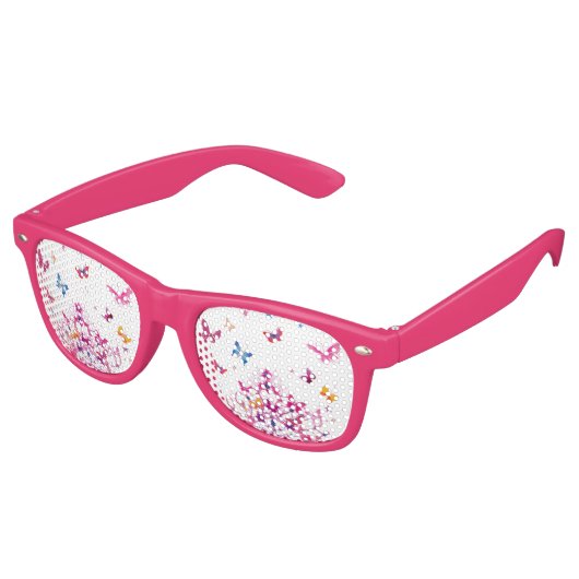 Lovely Butterfly Girly Adult Retro Party Shades Retro Zonnebril (Gekanteld)