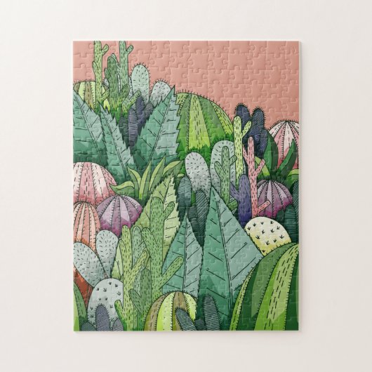Lovely Cactus Garden Legpuzzel (Verticaal)