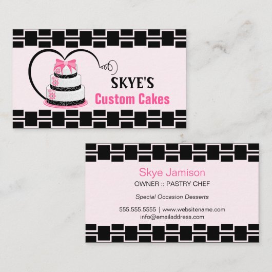 Lovely Cakes Visitekaartje (Voorkant / Achterkant)