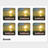 "Lovely California 2"-Sticker Vierkante Sticker (Vel)