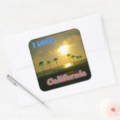 "Lovely California 2"-Sticker Vierkante Sticker (Envelop)