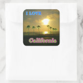 "Lovely California 2"-Sticker Vierkante Sticker (Tas)