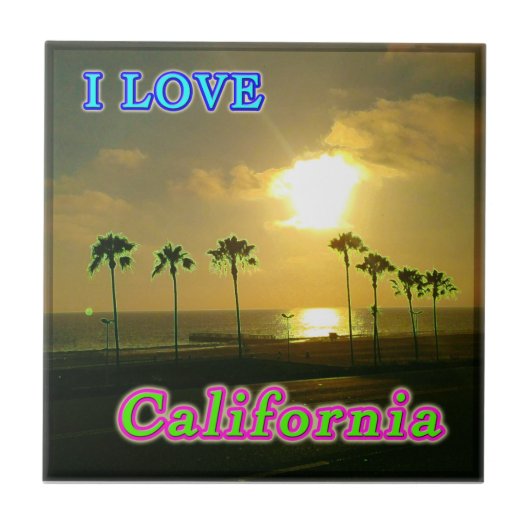 "Lovely California 2"-Tegel Tegeltje (Voorkant)