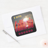 "Lovely California 3"-Sticker Vierkante Sticker (Envelop)