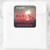 "Lovely California 3"-Sticker Vierkante Sticker (Tas)