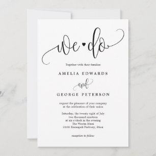 Lovely Calligraphy EDITABLE COLOR Invitation LCC Bedankkaart