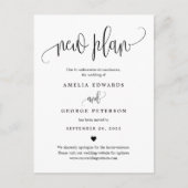 Lovely Calligraphy EDITABLE COLOR Wedding Update Briefkaart (Voorkant)