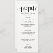 Lovely Calligraphy Menu Card (Voorkant / Achterkant)