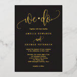 Lovely Calligraphy Real Folie Wedding Invitation f Folie Uitnodiging<br><div class="desc">Viel de afstuderen in je leven in stijl! Ontworpen door: Berry Berry Sweet (www.berryberrysweet.com) Bezoek onze website voor moderne en stijlvolle uitnodigingen,  aankondigingen en persoonlijke cadeaus.</div>
