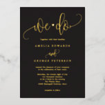 Lovely Calligraphy Real Folie Wedding Invitation f Uitnodiging<br><div class="desc">Viel de afstuderen in je leven in stijl! Ontworpen door: Berry Berry Sweet (www.berryberrysweet.com) Bezoek onze website voor moderne en stijlvolle uitnodigingen,  aankondigingen en persoonlijke cadeaus.</div>