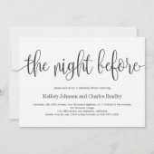 Lovely Calligraphy Rehearsal Dinner Invitation Kaart (Voorkant)