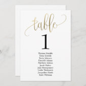 Lovely Calligraphy Table Seating Card Menu (Voorkant / Achterkant)