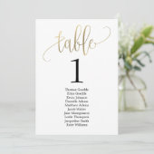Lovely Calligraphy Table Seating Card Menu (Staand voorkant)