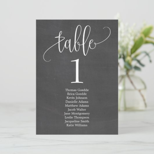 Lovely Calligraphy Table Seating Card Menu (Staand voorkant)